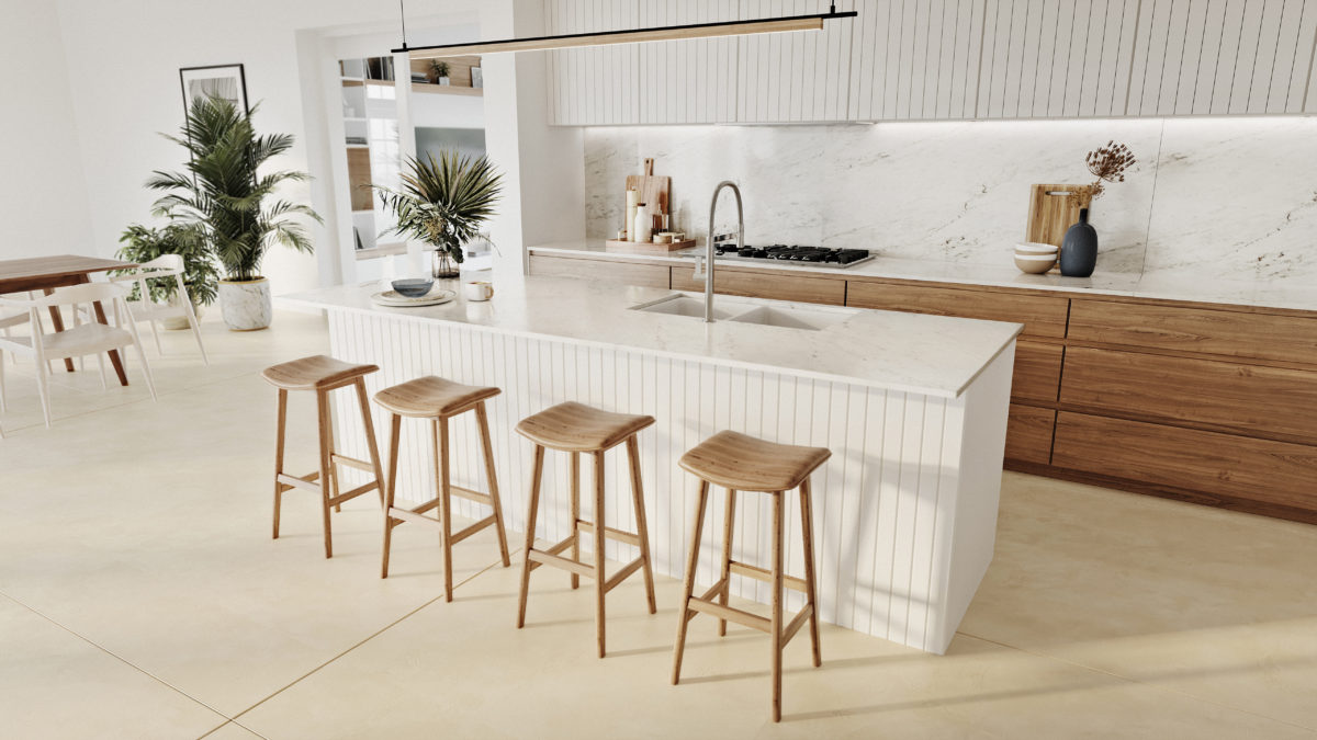 kitchen with good lighting