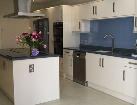 The whole process from ordering to final installation ran very smoothly. Contact with the Sales was helpful with all questions promptly answered. Both the templating team and the installation team were smoothly efficient, friendly and courteous. The final Corian product is a treat to work on.